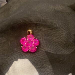Elegant Pink Flower Pendant